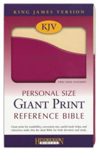 1598565486 | KJV Personal Size Giant Print Reference Bible Cream/Raspberry Flexisoft