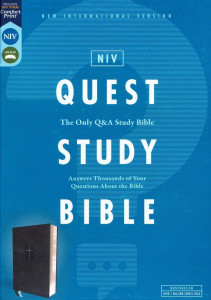 0310450829 | NIV Quest Study Bible, Comfort Print--soft leather-look, black