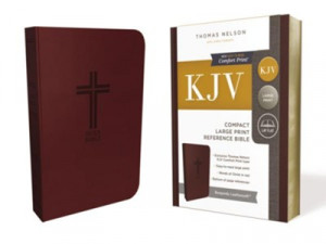 0785215905 | KJV Compact Large Print Reference Bible (Comfort Print) Burgundy Leathersoft