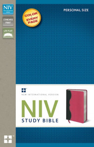 0310437369 | NIV Study Bible/Personal Size Charcoal/Pink Duo-Tone