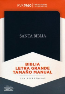 1462791611 | Span-RVR 1960 Hand Size Giant Print Bible Black Bonded Leather