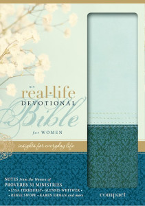NIV Real Life Devotional Bible For Women Compact Sea Glass/Blue Duo-Tone