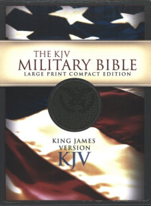 1586403656 | KJV Military Bible, Military Green Simulated Leather Large Print Compact