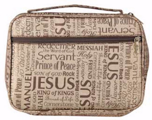 812839023668 | Bible Cover Names Of Jesus Jacquard XLG Brown