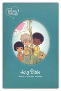 NKJV Precious Moments Small Hands Bible Comfort Print Teal Hardcover