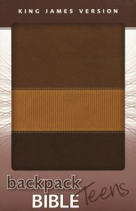 0310721040 | KJV Backpack Bible, Italian Duo-tone, Bark/Chocolate