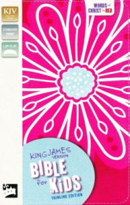 0310763665 | KJV Thinline Bible For Kids Pink Leathersoft