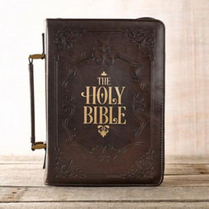 6006937124202 | Bible Cover Classic Holy Bible Large Brown