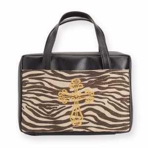 124662 | Bible Cover Zebra with Embroidered Cross XLG