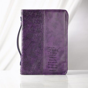 366783 | Bible Cover Trendy LuxLeather Faith Large Purple