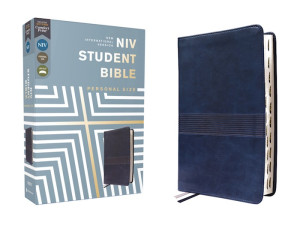 0310461758 | NIV Student Bible Personal Size Comfort Print Navy Leathersoft Indexed