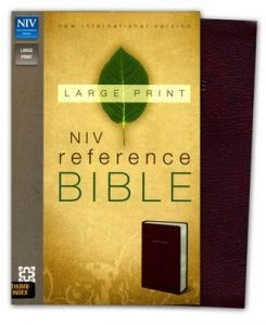 0310434947 | NIV Largeprint, Reference Bible, Burgundy, Thumb-Indexed