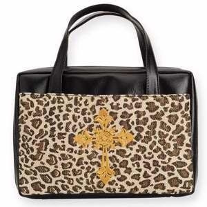 125895 | Bible Cover Leopard with Embroidered Cross XLG