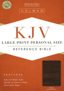 1433606224 | KJV Large Print Personal Size Reference Bible, Brown LeatherTouch, Thumb-Indexed