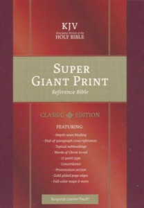 1535905557 | KJV Super Giant Print Reference Bible Burgundy LeatherTouch