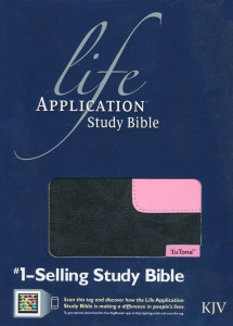 1414363451 | KJV Life Application Study Bible 2nd Edition, TuTone Black/Patent Leather Pink Leatherlike