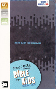 0310763835 | KJV Thinline Bible For Kids Charcoal Leathersoft