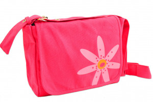 0310742439 | Bible Cover Messenger Bag Faithgirlz! Medium Pink Flower