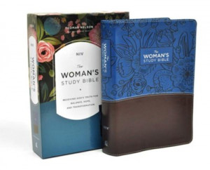 NIV Woman's Study Bible Full-Color Blue/Brown Leathersoft