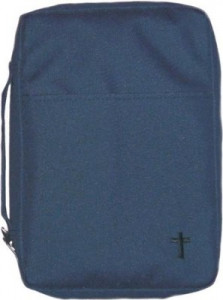 857872003369 | Canvas Bible Cover Navy Large Embroidered