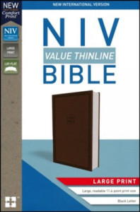 0310448530 | NIV Value Thinline Bible Large Print Chocolate Leathersoft