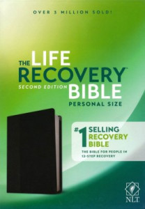 1496450183 | NLT Personal Size Life Recovery Bible Second Edition soft leather-look black/onyx