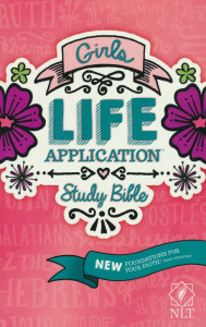 1414397828 | NLT Girls Life Application Study Bible (Revamped) Pink Flower Softcover