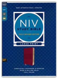 0310449227 | NIV Study Bible/Large Print Fully Revised Edition Comfort Print Burgundy Leathersoft