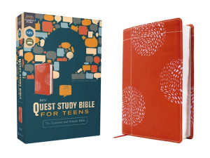 NIV Quest Study Bible For Teens Comfort Print Coral Leathersoft
