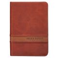 1432117335 | KJV Large Print Compact Bible-Brown LuxLeather