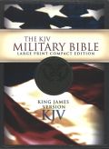 1586403656 | KJV Military Bible, Military Green Simulated Leather Large Print Compact