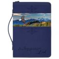 759830214315 | Bible Cover Canvas Large Navy Blue