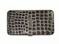 6006937097681 | Wallet Croc Wallet with Embossed Cross, Black 