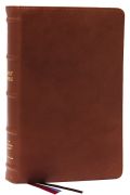 0785258299 | NKJV Personal Size Large Print Reference Bible Comfort Print Brown Premium Goatskin Leather