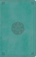 1433562162 | ESV Large Print Value Thinline Bible-Turquoise Emblem Design TruTone
