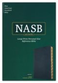 1087757665 | NASB 2020 Large Print Personal Size Reference Bible Black Genuine Leather Indexed