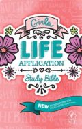 1414397828 | NLT Girls Life Application Study Bible (Revamped) Pink Flower Softcover